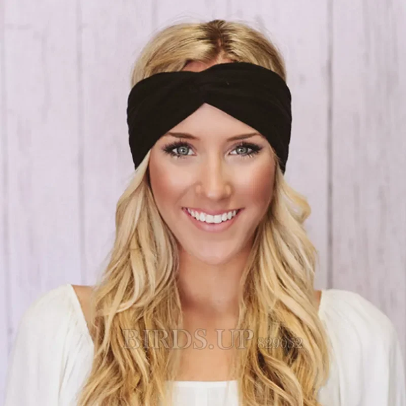 Twist Headbands for Women Outdoor Hairband Sport Headband Turban Headwrap Bows Head Band Girls Hair Accessories Haarband