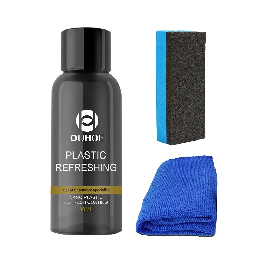 Plastic Parts Refurbish Agent Car Exterior Restorer Trim Long-lasting Cleaner Agent Refresh Restoration Hydrophobic Coating