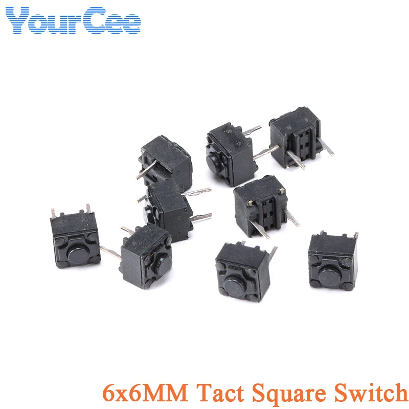 50Pcs/10Pcs 6x6MM Tact Switch 6*6*7.3/6/5.7 Silent Switch Wireless Mouse Wired Mouse Button Square Micro Switch 6X6X7.3/6/5.7MM