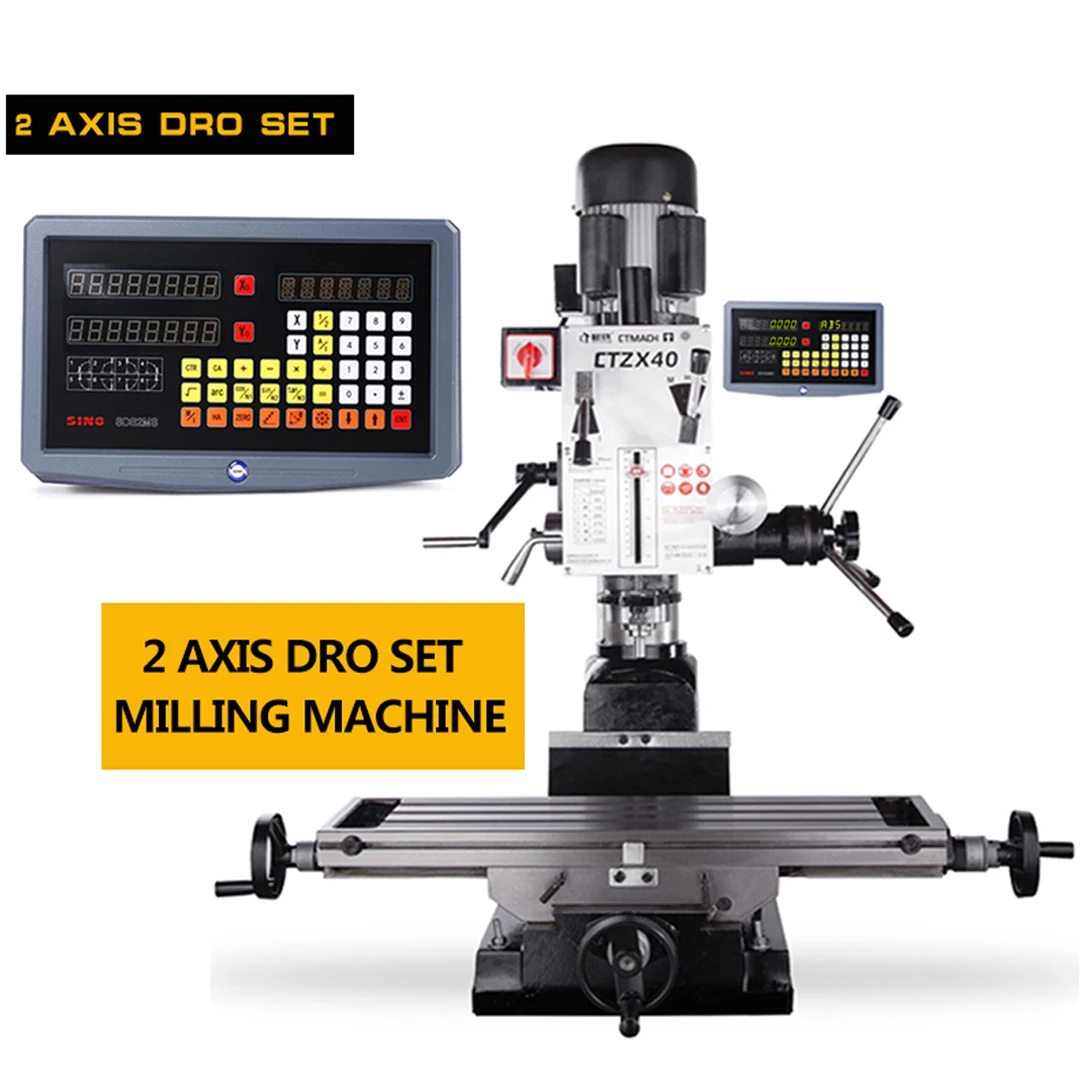 Grating Ruller Sensor SDS2MS 2 Axis Mill DRO Digital Readout Lathe Kit 2PCS 70/1020mm Linear Scale Encoder Optical Grating Ruler