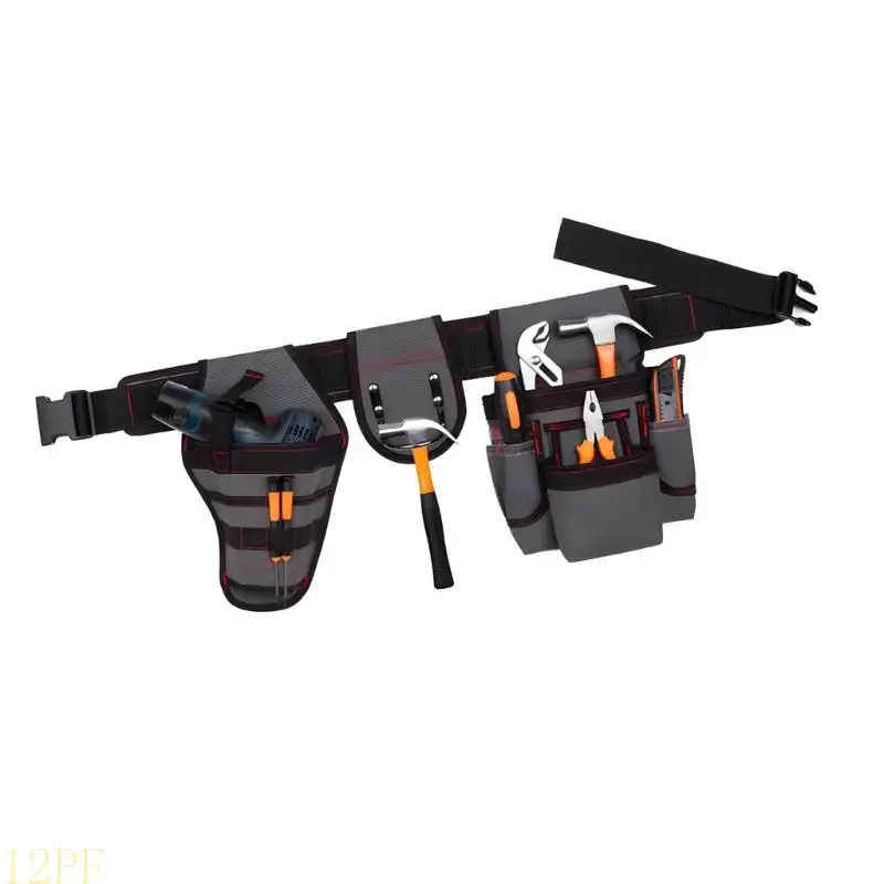 12PF Professional Reinforced 600D Cloth Tool Waist Pack for Builders Handymen