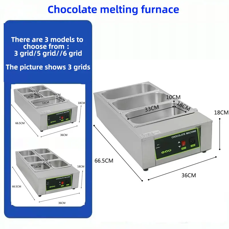 

LX Commercial Digital Display Electric Chocolate Melting Machine Furnace Tempering Machine Heating Stove 3/5/6 110V-220V