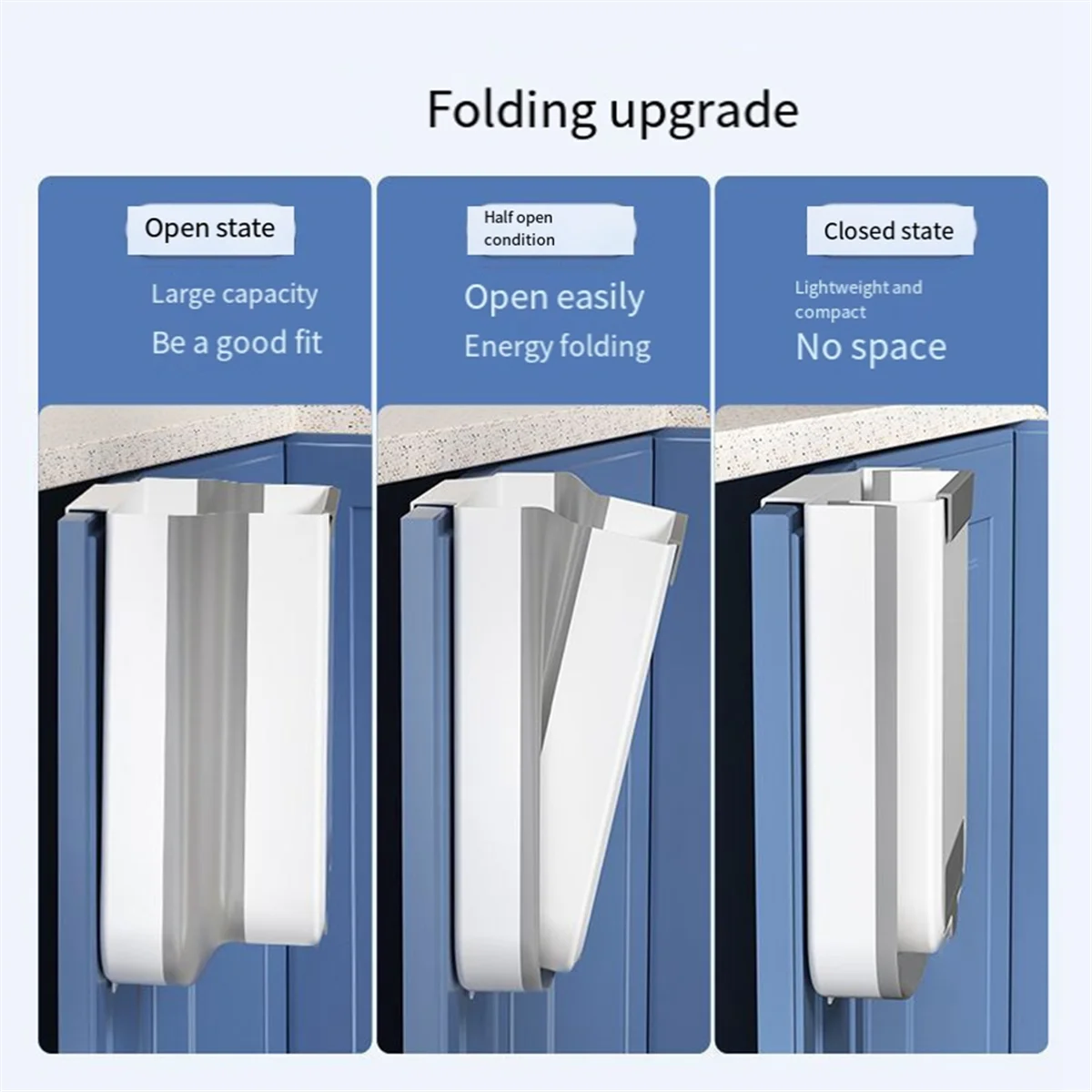 

L74A Kitchen Compost Bin, Hanging Countertop Trash Can with Lid, Cabinet/Bathroom/RV/Bedroom/Camping