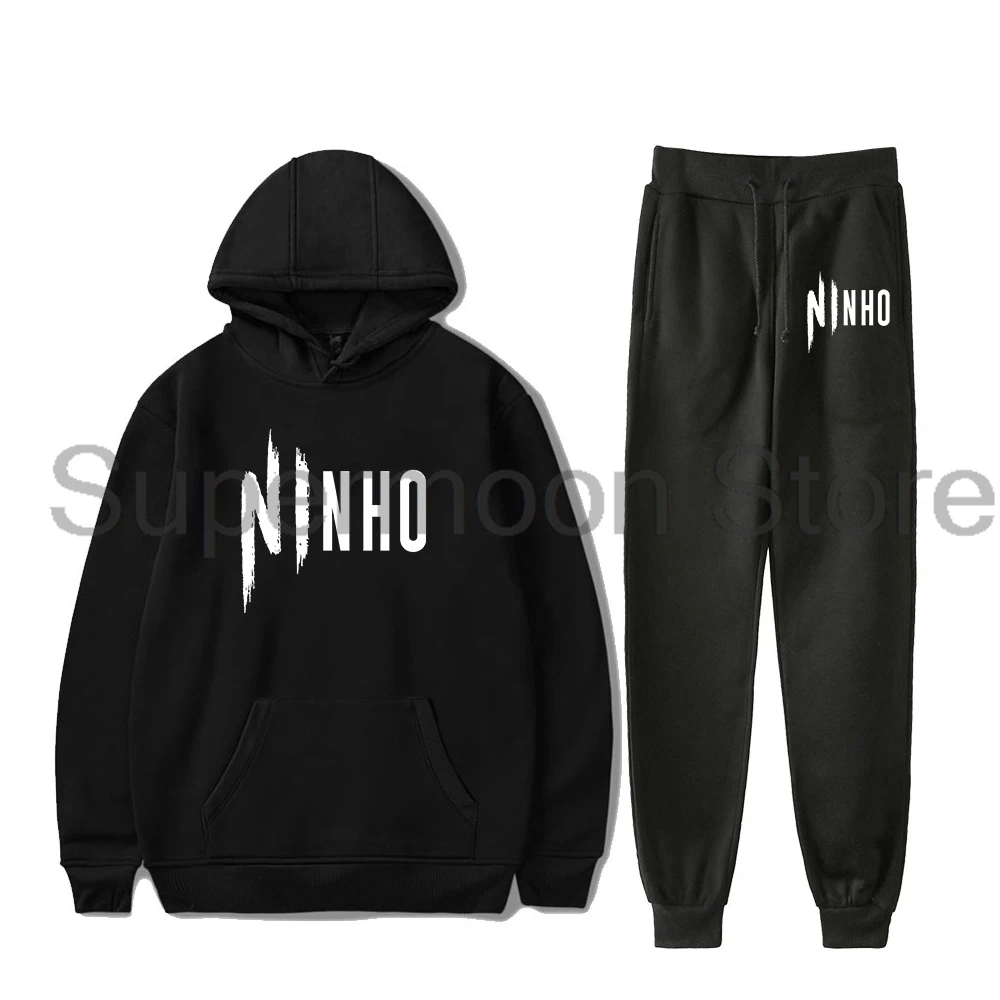 

Толстовки с логотипом Ninho Singer Merch, брюки для бега, комплект из двух предметов, толстовки + спортивные штаны, комплекты одежды для женщин и мужчин