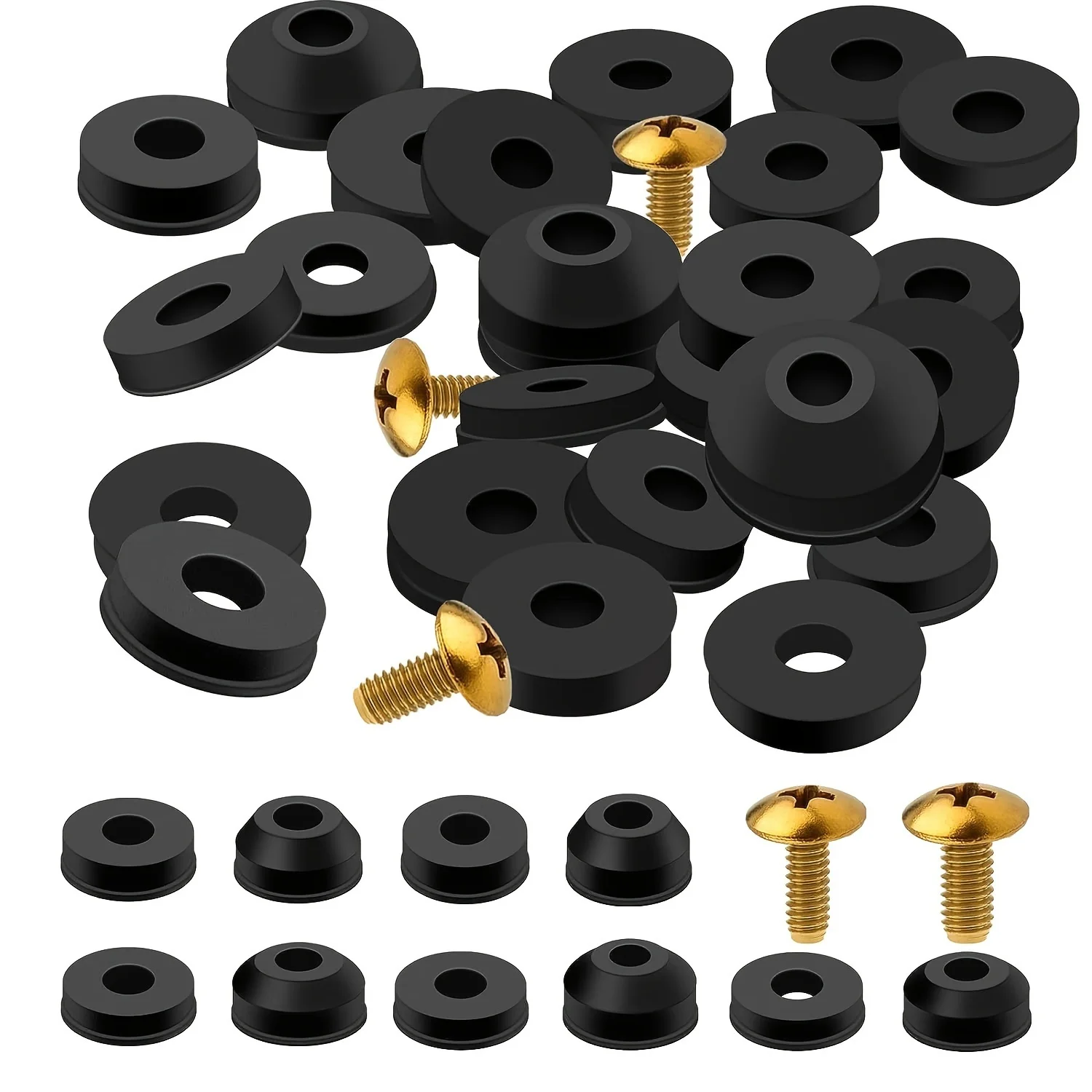 48/58pcs Flat Diagonal Faucet Washer Screw Combination, Washer For Various Quick Open Faucet Valve Stem Wear