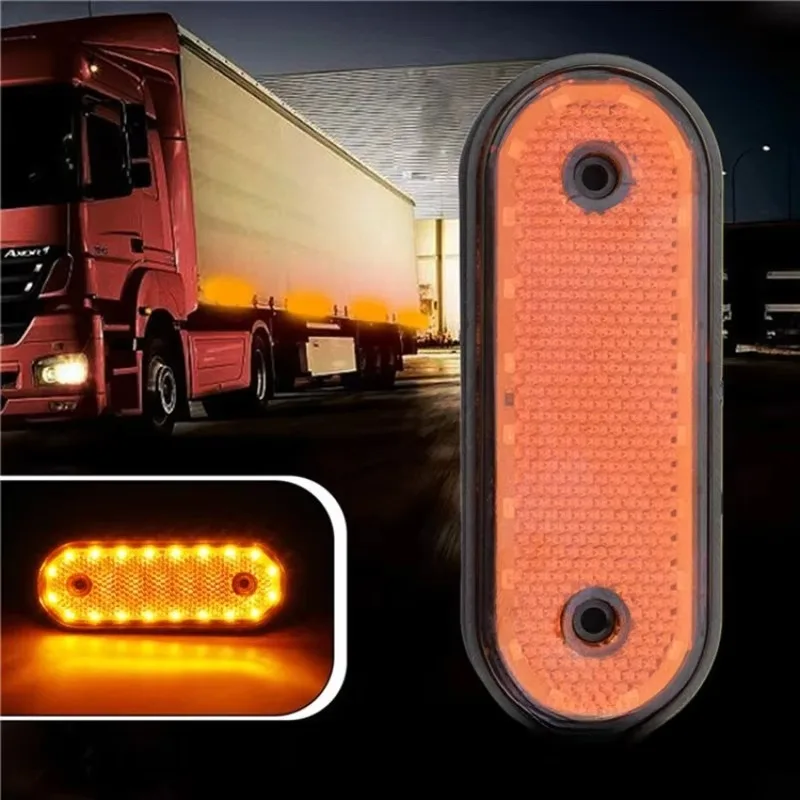 Nuovo per 4/8 pz 24 V Ovale LED Luce Laterale Anteriore Posteriore Liquidazione Indicatore Laterale Lampada Luce di Parcheggio Rimorchio Rimorchio Camper Pickup Segnale