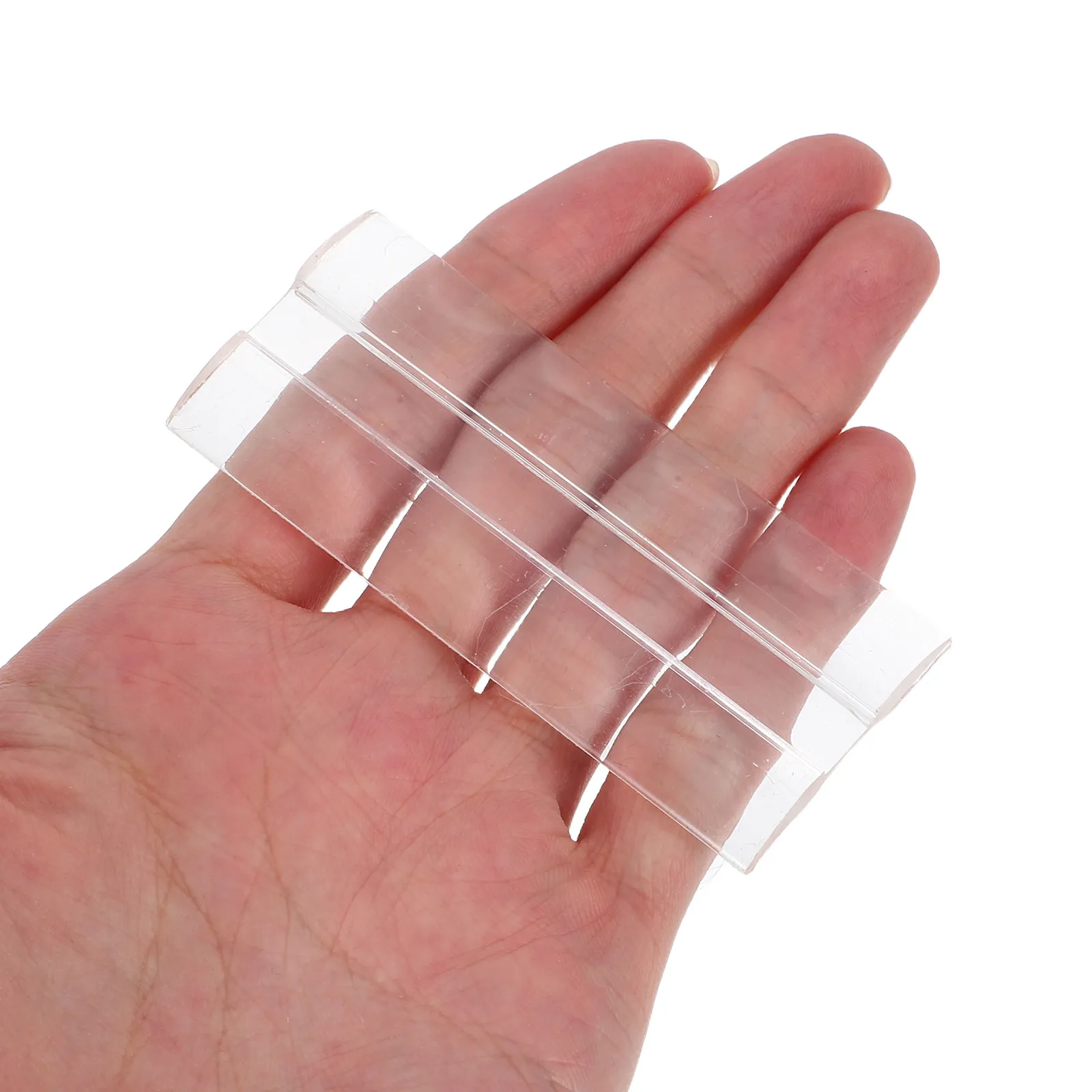 

4Pcs Acrylic Self-Adhesive Transparent Hinges Soft Shaft 75x35mm Foldable for Cabinets Drawers Doors Office Home