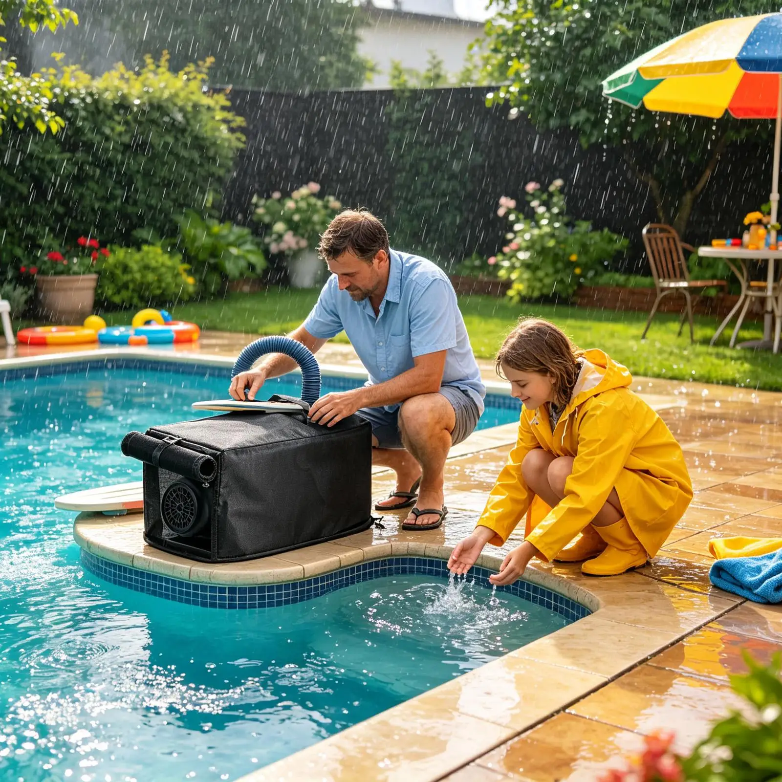 Pool Heater Winter Cover Waterproof Equipment Protection Swimming Pool Equipment Cover With Adjustable Drawstring For Outdoor