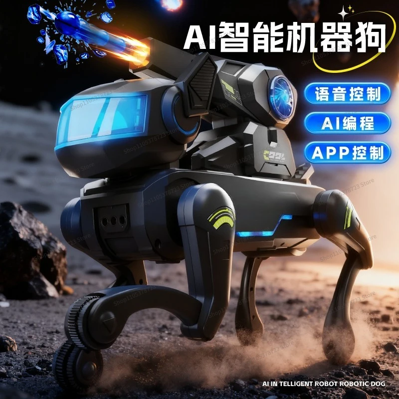 For Remote Control Ai Smart Toy Robot Dog Children Mechanical Dog Toy Companion Interactive Programming Birthday Gift