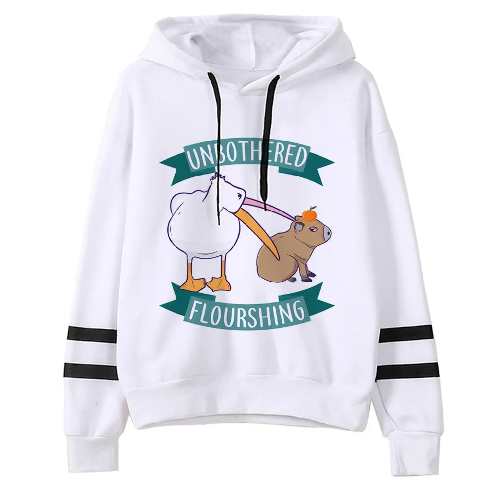 Capibara hoodie funny trendy printed design Y2K youthful anime sweater teen pullover tracksuits patterned anime