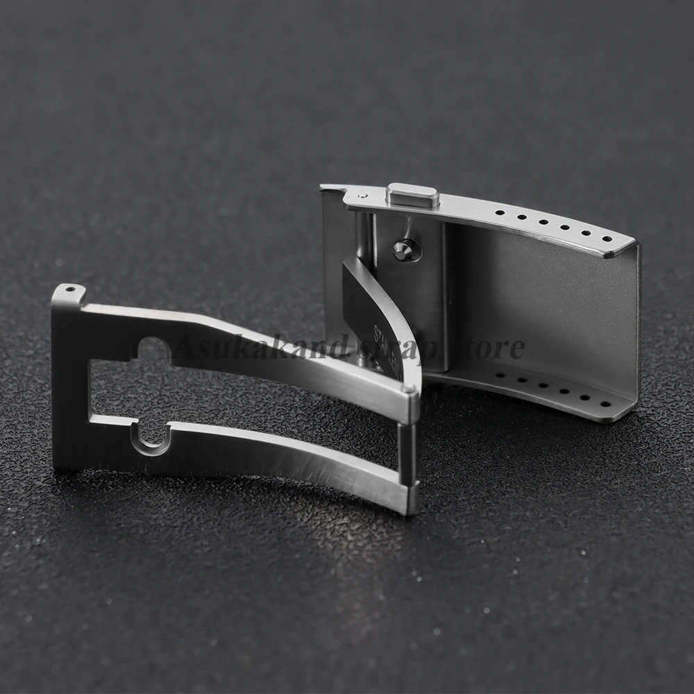 16mm 18mm 20mm 22mm Watch Folding Buckle Solid Stainless Steel Deployment Clasp for Seiko Watch Buckles Watch Band Accessories image 2