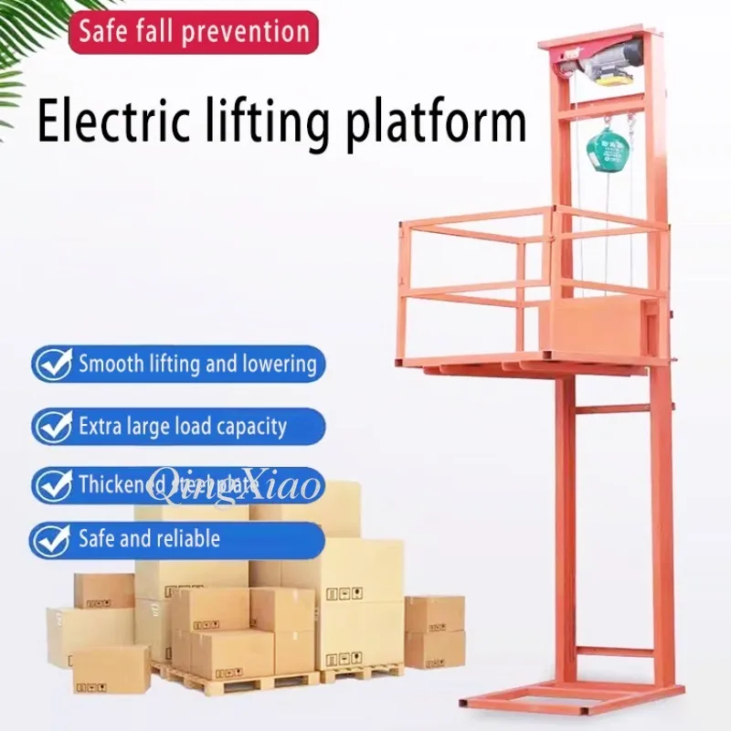 Guide Rail Small Electric Cargo Hoist Lifting Platform For Factory And Warehouse Goods Transportation Stable Safe Efficient