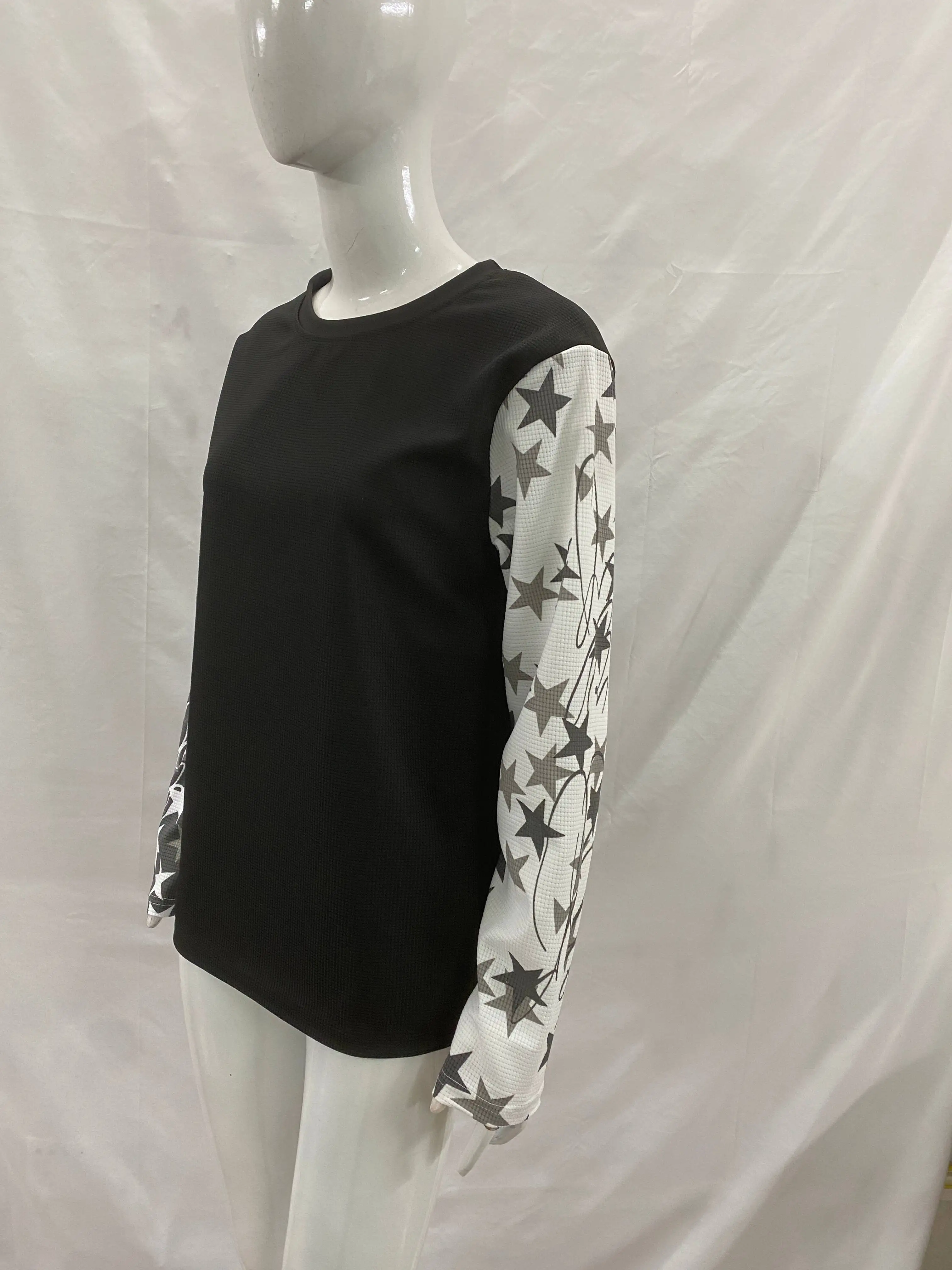 2025 inverno masculino e feminino nova tendência de rua gótica emenda em torno do pescoço camiseta americano retro moda y2k roupas