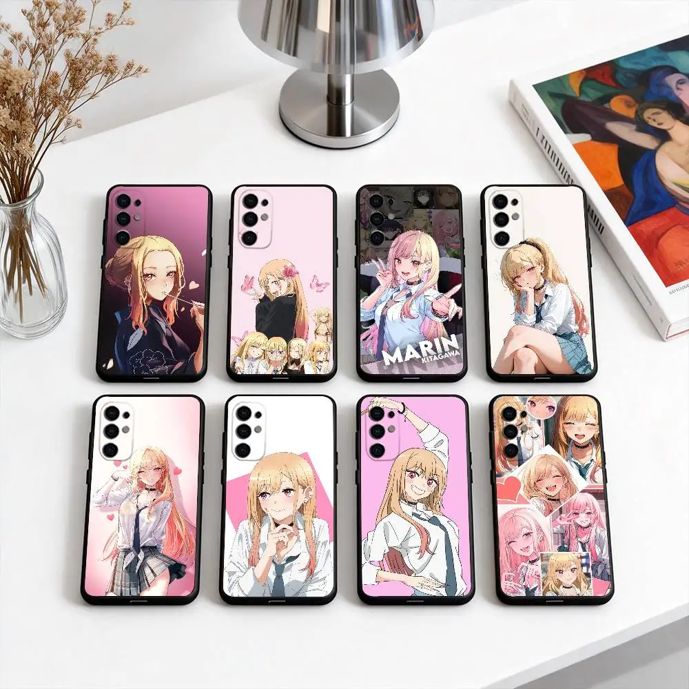 

M-Marin K-Kitagawa-es My Dress-Up Phone Case For Samsung S25,S24,S21,S22,S23,S30,Ultra,S20,Plus,Fe,Lite,Note,10,Black Cover