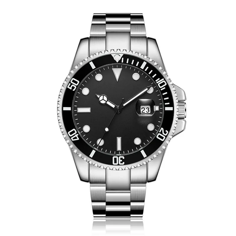 Reloj de pulsera de acero fino para hombre, cronógrafo de cuarzo, resistente al agua, gran oferta de fábrica, 2024