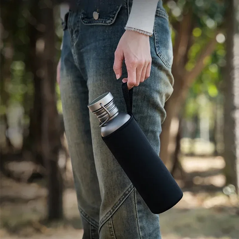 

Титановая бутылка для воды 500 мл, 600 мл, 750 мл, тренч-фляш, мудон для воды, заварная краска, бутылка для горячей воды, бутылка для воды из нержавеющей стали