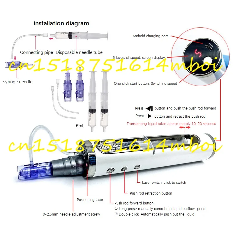 Handheld Introduction Device Microcrystalline Pen MTS Middle Layer Freeze Dried Powder Moisturizing