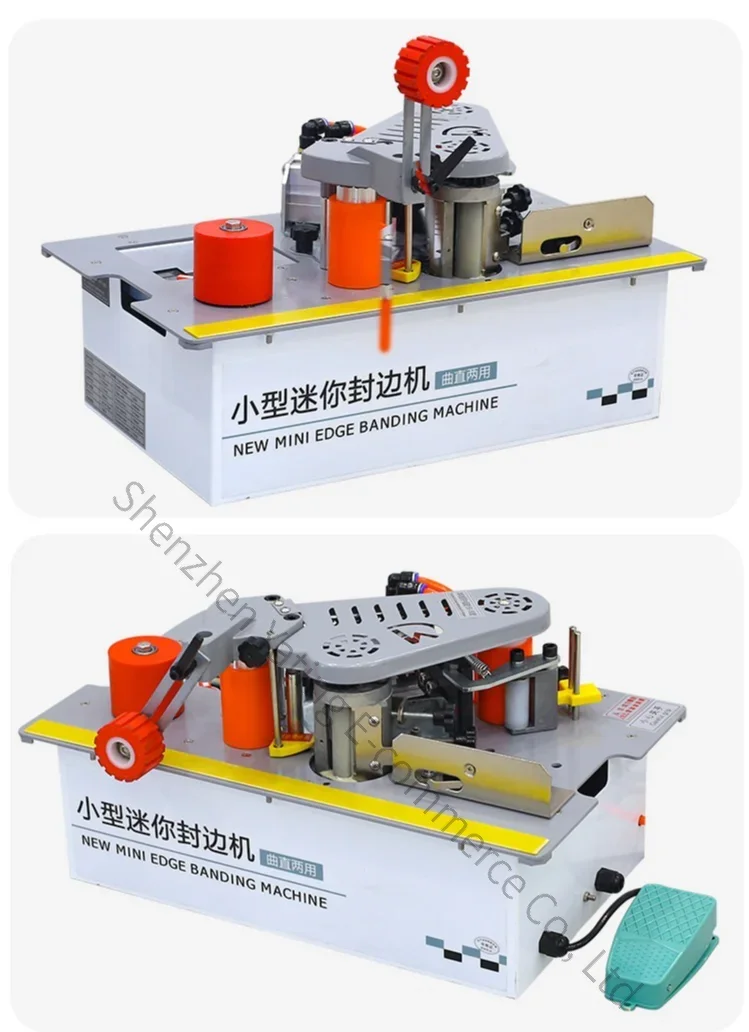 Benchtop Edge Bander: Portable Woodworking Machine for Straight and Curved Edges with Automatic Tape Cutting