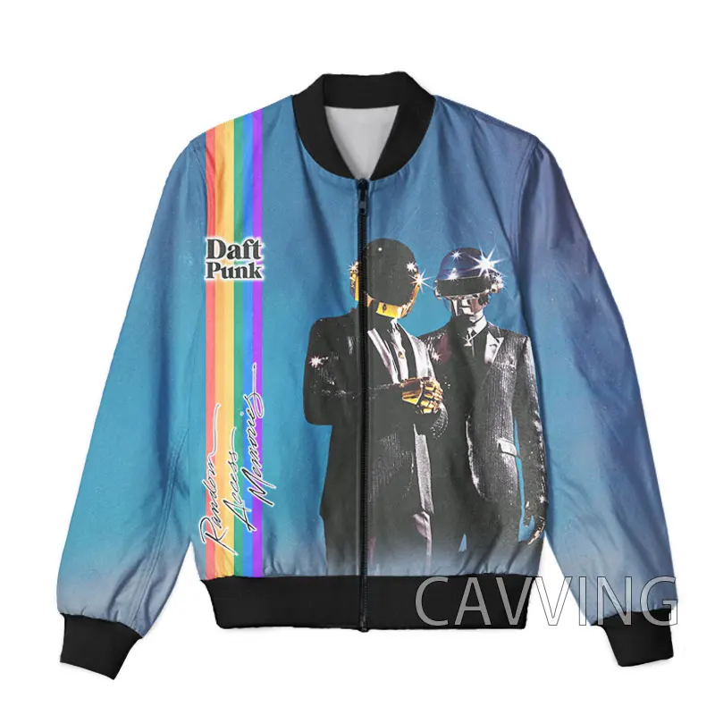 New Fashion Women/Men's  3D Print  Daft Punk  Rock  Zipper Bomber Jackets Men Overcoat Mens Coat Zip Up Jackets