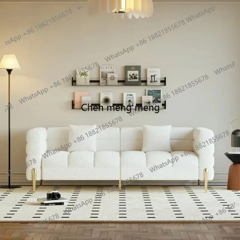 

F5822 78" Modern 3-Seater Sofa Couch White with Deep Seats Comfy Couches for Living Room, Bedroom, Apartment and Office Couch