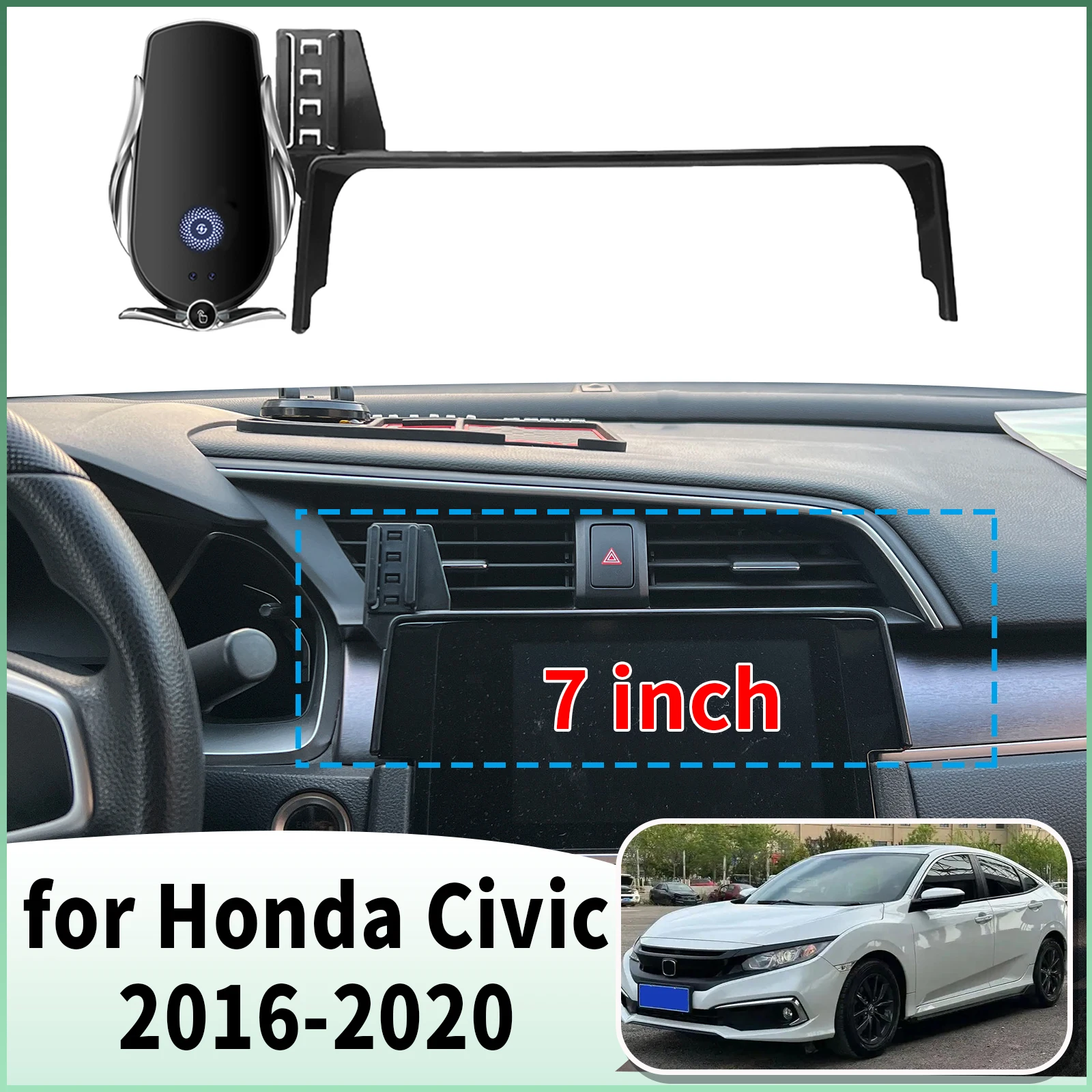 

Подходит для Honda Civic 2016 2017-2020 хэтчбек TYPE R, специальный держатель для телефона на приборной панели, навигационный держатель для телефона, дизайн автомобиля ​ ​ аксессуары