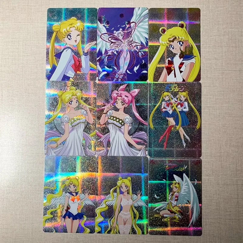 DIY Sailor Moon A Set of Nine Sheets Remove The Clothing Section Flash Card Anime Peripheral Game Collection Card Holiday Gift