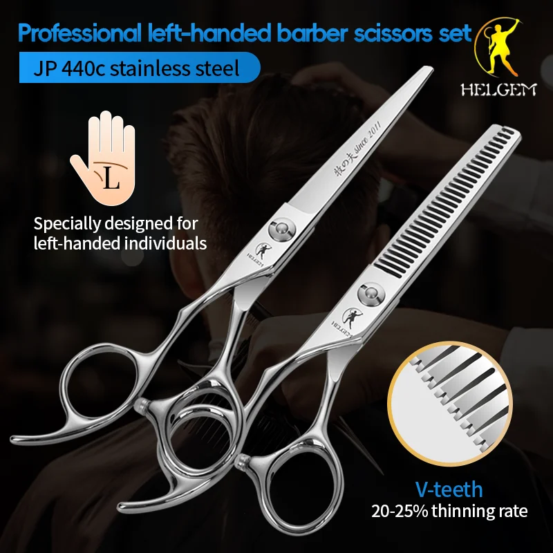 

Helgem Professional JP440C 6inch Baber Scissors Set Hairdressing Shears for Hair Trimming