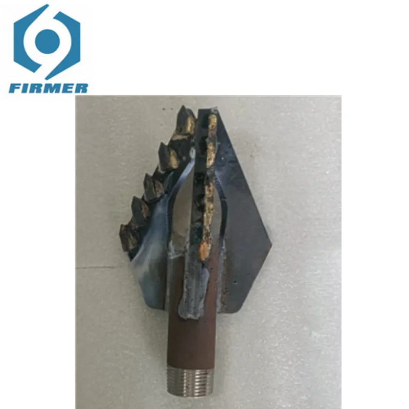 Broca de liga dura com três asas, perfuração do solo e camada de areia, adequado para um Polegada Drill Rod Bit, perfuração do poço de água, 60-200mm