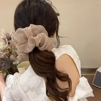 Large Mesh Hair Rope for Women Simple and Fashiona  Does Not Hurt The Hair Hair Rope Cute Girl High Ponytail Scrunchie - Image 6