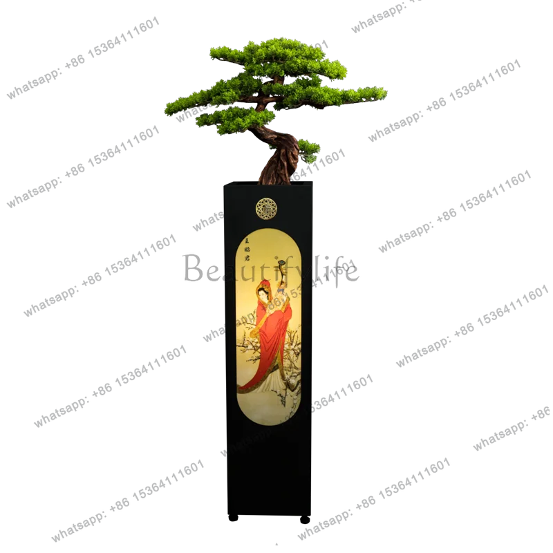 Chinese simulation welcome pine ornament decoration office floor plant bonsai