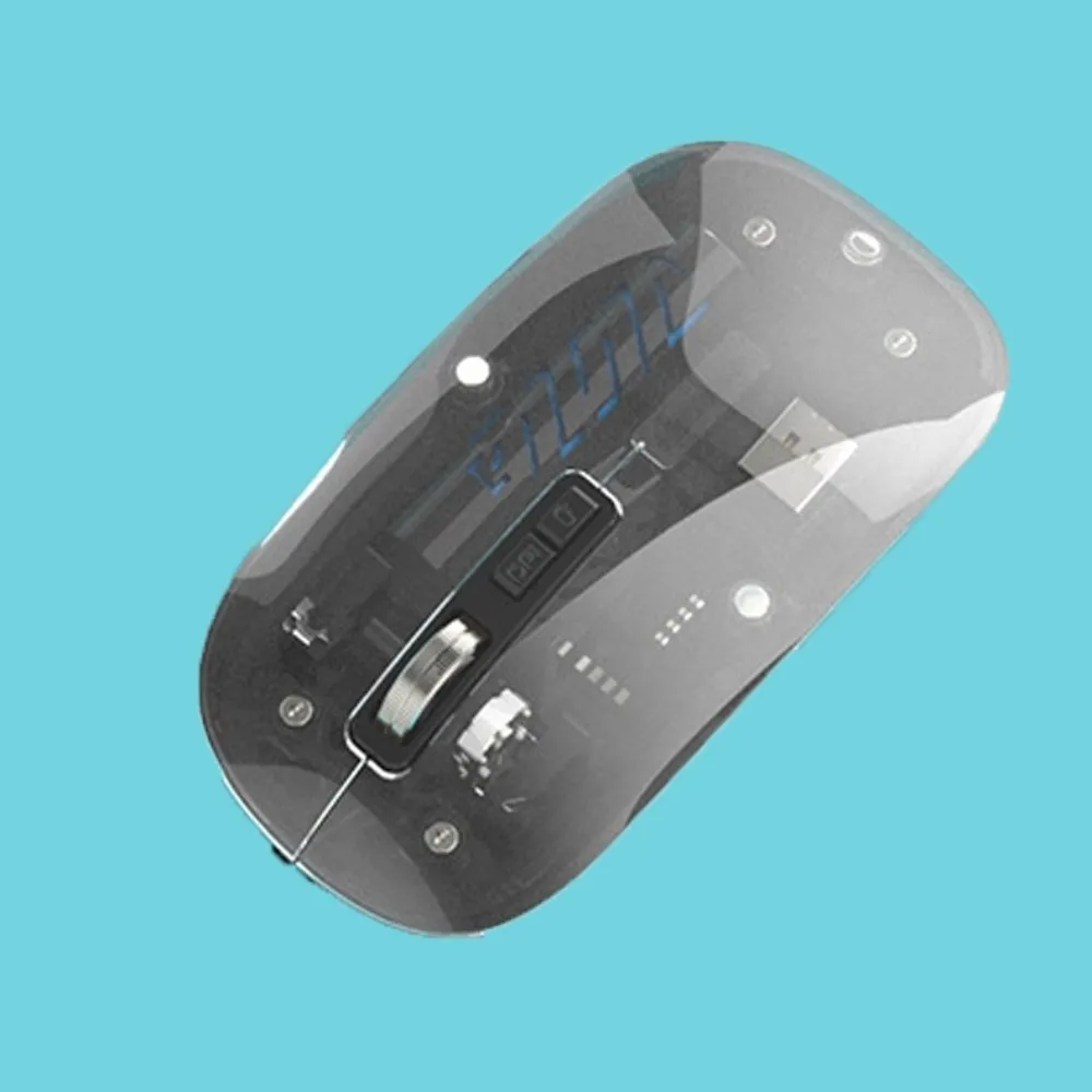 

Bluetooth 2.4G Wireless Mouse Transparent Rechargeable Laptop Wireless Mouse High-Precision Dual Mode Rechargeable Mouse PC