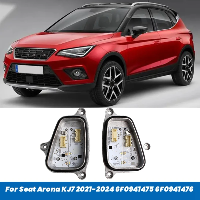 1 Paar Autoscheinwerfermodul LED mit Kühlkörper für Seat Arona KJ7 2021-2024 6F 0941475   6F 0941476   DRL Lichtquellenmodul