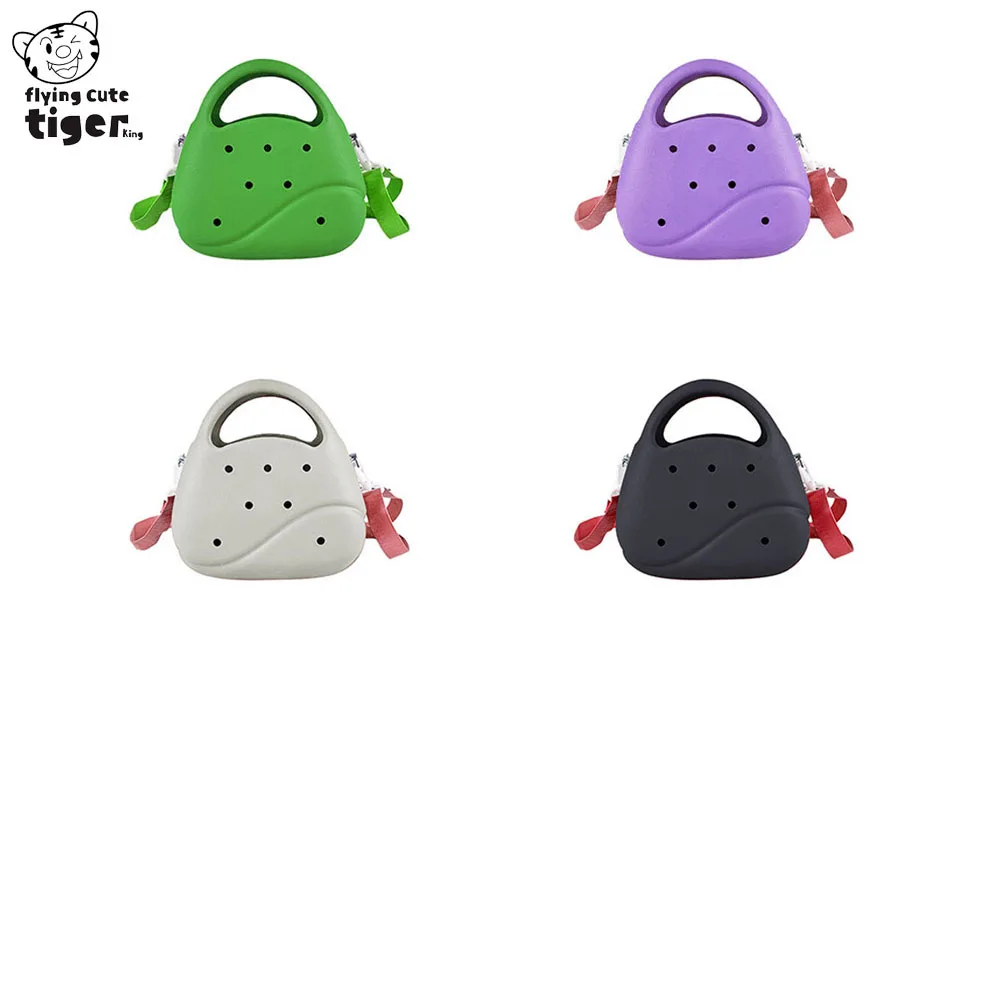 Crossbody-Tasche 1Eva Einfarbige DIY Perforierte Tasche Wasserdichte Aufbewahrungstasche Gemüsekorb Strandtasche Modische Hohle Reisehandtasche – Detail 18