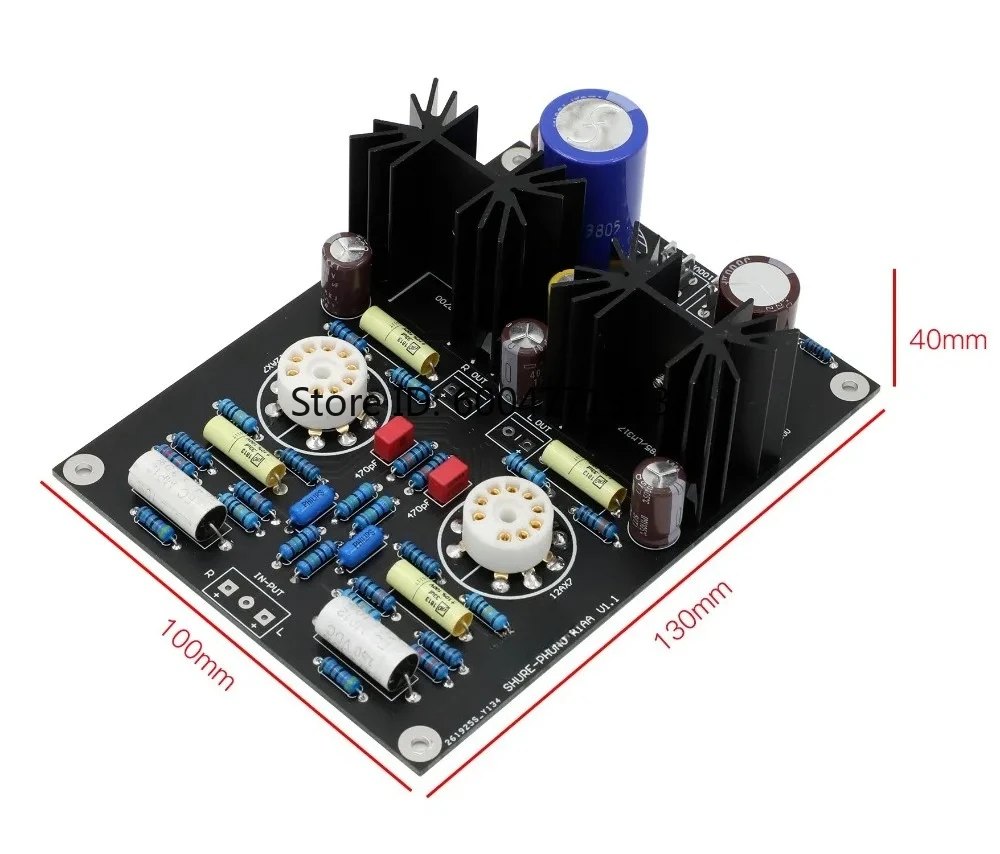 12AX7 Tube MM Phono Turntable Preamplifier HiFi Stereo Audio Finished Amplifier Device For LP Vinyl Record Player