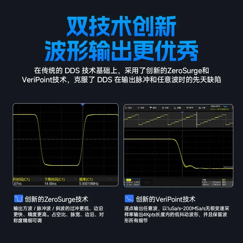 TSG6020 function arbitrary waveform signal generator 200MSa/s sampling signal source 60MHz