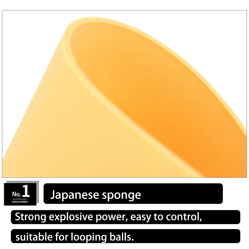 Ultradünner Tischtennis-Gummischwamm KOKUTAKU Zufällige Farbe BLütenkirsche Japanischer Schwamm für Ping-Pong-Gummi 0,6/0,8/1,0/2,1 mm – Detail 8