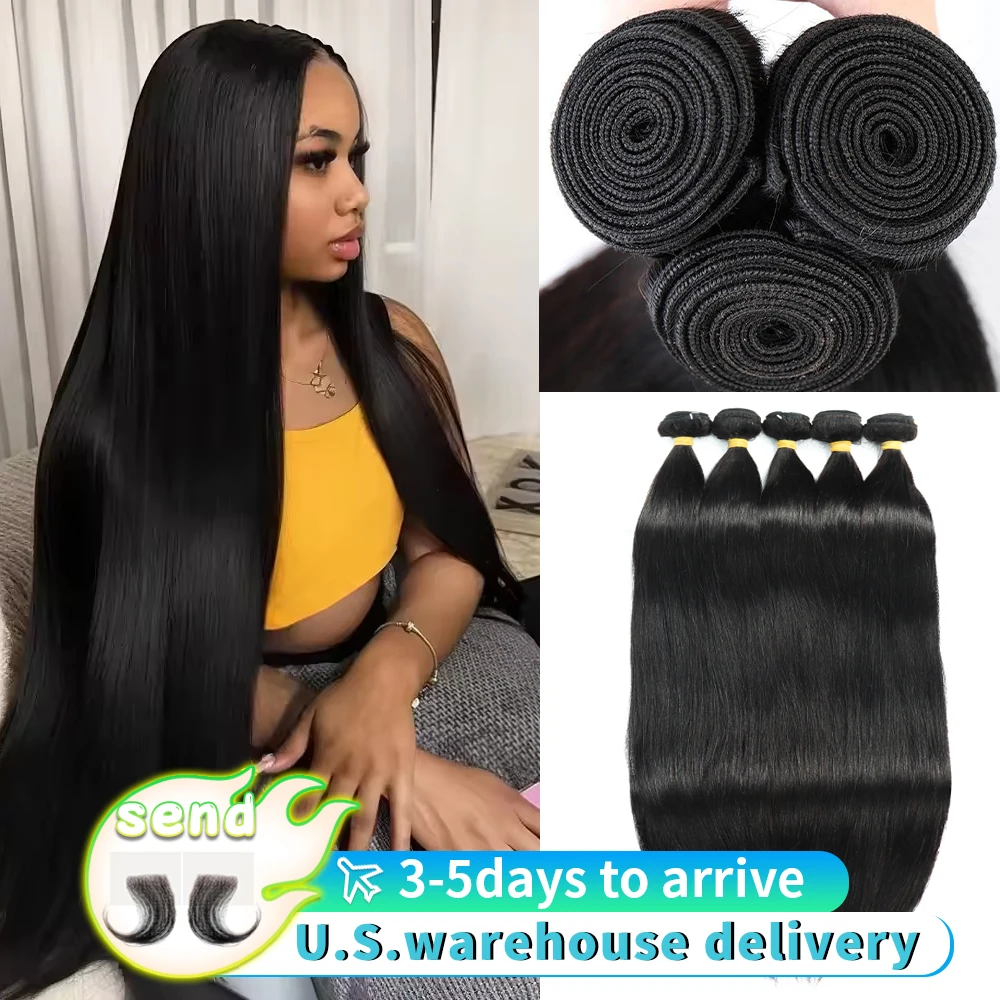 8-32 بوصة العظام شعر طبيعي مفرود نسج حزم 12A البرازيلي اللون الطبيعي 100% ريمي وصلة إطالة شعر طبيعي 1 2 3 4 حزم لحمة