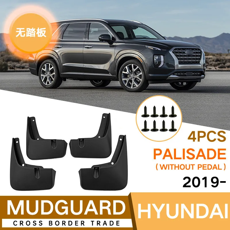 Für 2019-2023 Hyundai Palisade Ohne Pedal Vordere und Hintere Schmutzfänger Spritzschutz ABS-Kunststoff Zubehör