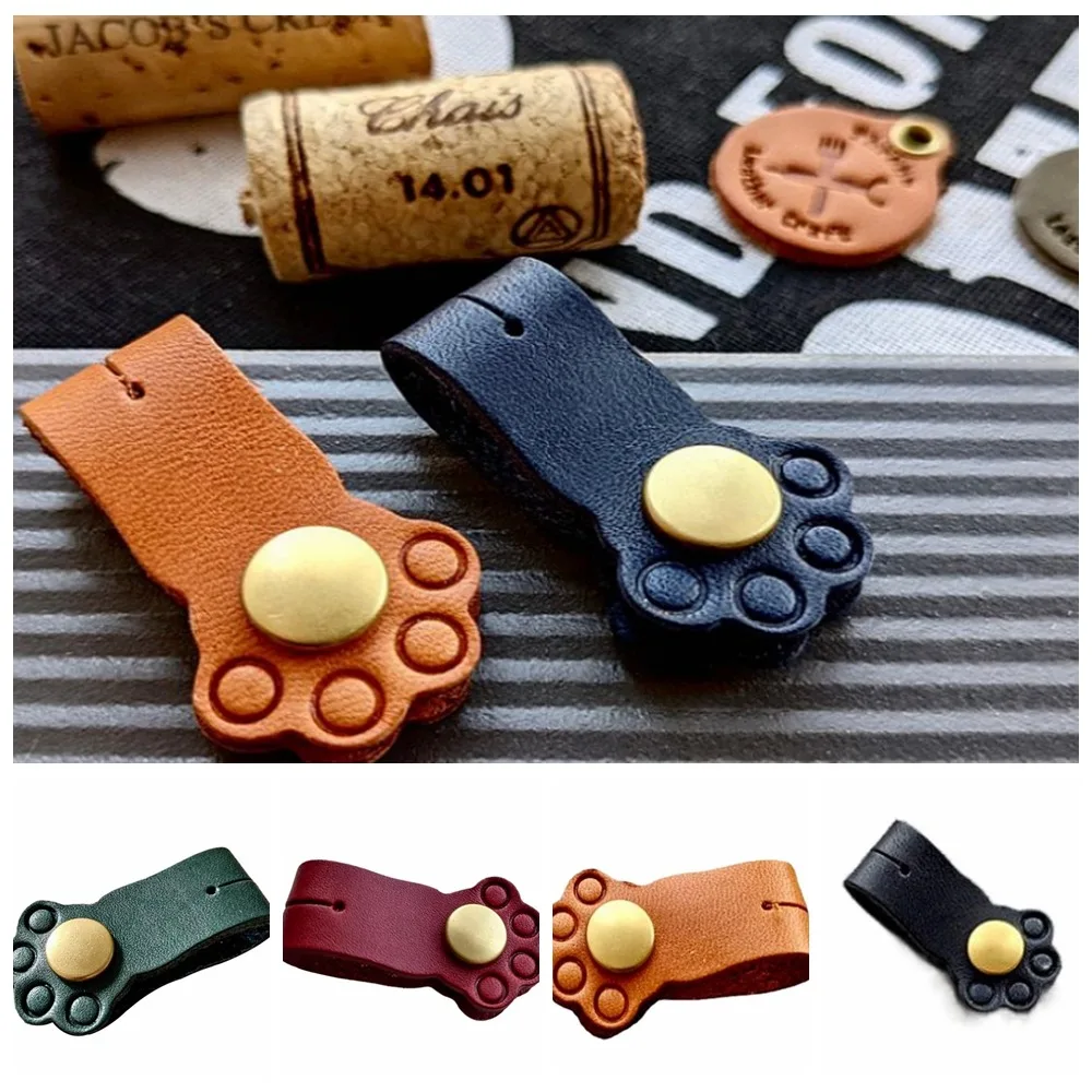 Earphone Cord Organizer Cute Animal Leather Cable Winder Cable Protector Clip Wire Ties Cartoon Anti Winding Necklace Organizer