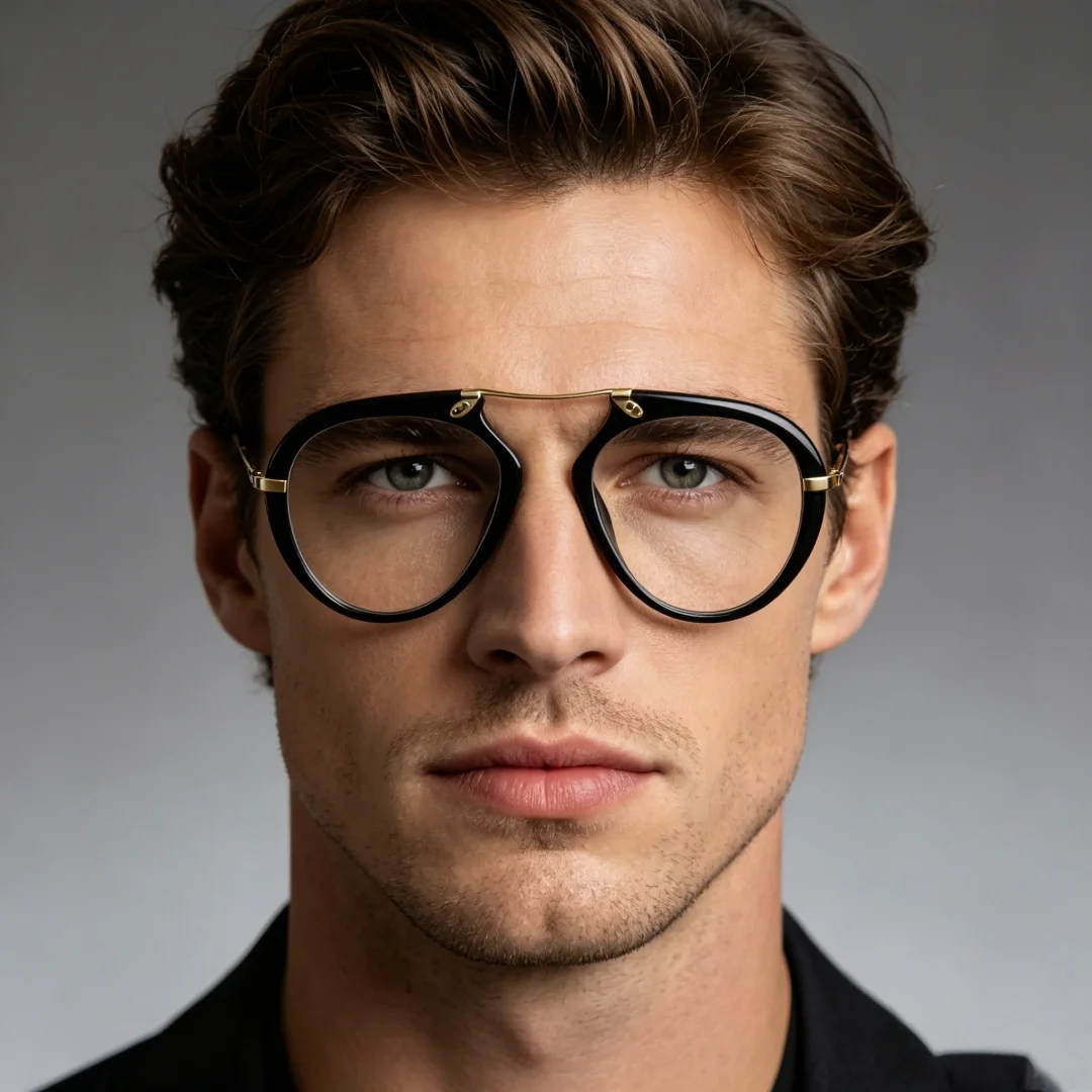 Luxusmarke Pilot Acetat-Lesebrille für Männer und Frauen Anti-Blaulicht-Korrekturbrille für Kurzsichtigkeit und Weitsichtigkeit Einzigartiges Design Brillengestell