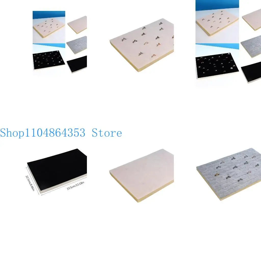 

652F 100 Slot Rings Foam Tray Jewelry Showcase Earrings Hole Tray Holder