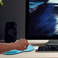 Wrist Rest Mouse Pad Sponge Memory Foam Computer Laptop Breathable SBR Mat H Wrist Support Blue White Gaming Office