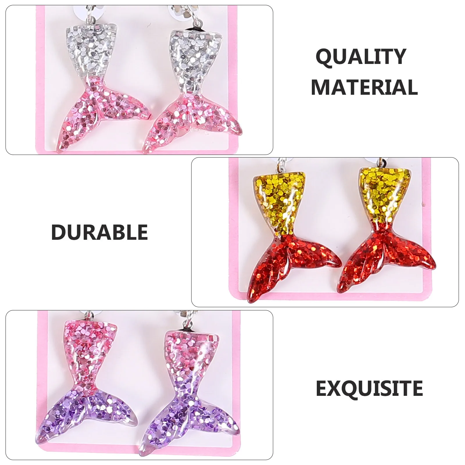 

8pcs Cartoon Princess Ear Clips For Lovely Clip-On Earrings Set Party Gift Little Fashion Jewelry