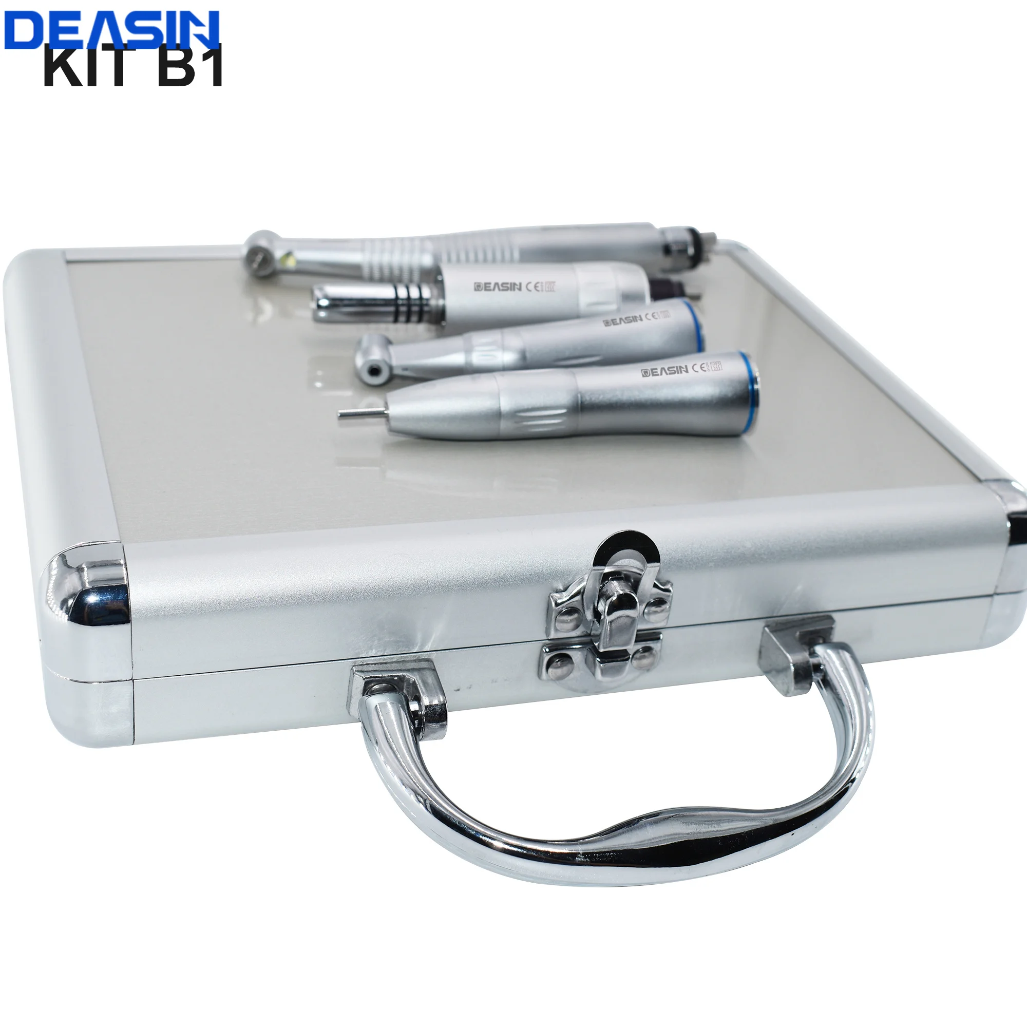 Dental-Handstück-Sets Dental 2/4-Loch-Druckknopf-Luftturbinen mit Einzelwasserspray LED Hoch-/Niedriggeschwindigkeits-Handstück-Motorkit – Detail 1