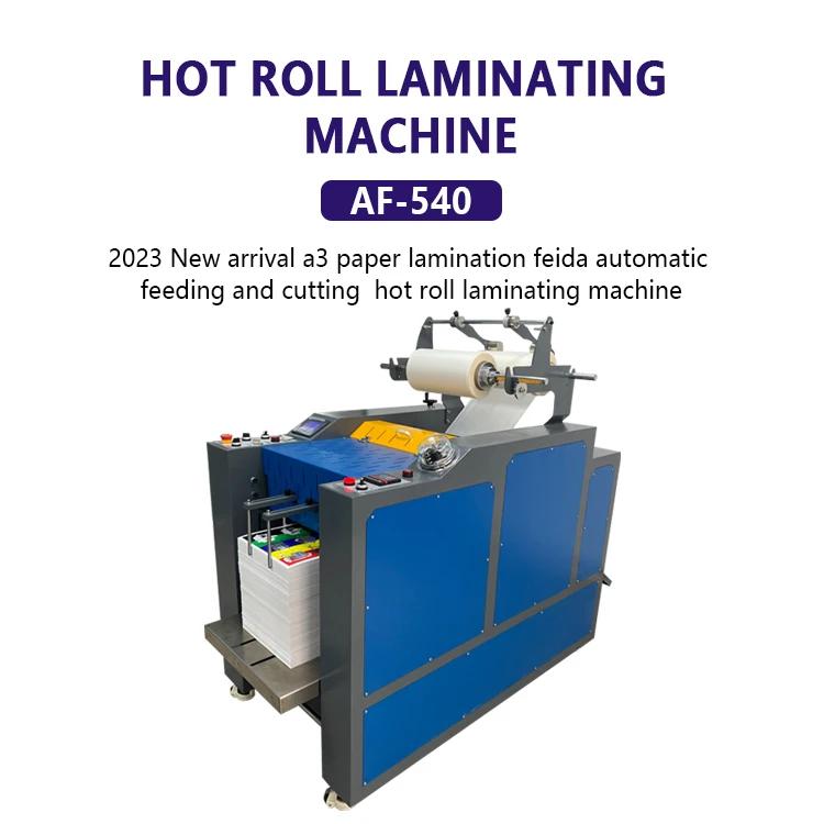 2026 New 520mm A2 A3 Fully Automatic Roll Laminator Paper Laminating Machine with Air Supply and Auto Cutting Function