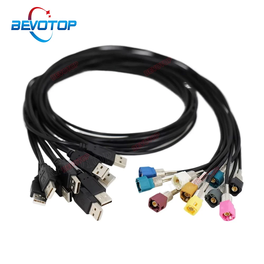 1PCS USB Male to 4Pin HSD Code A/B/C/D/G/H/J/K/Z Male Connector LVDS Cable Car Head Unit Control Screen RCC NAC Cable HSD to USB