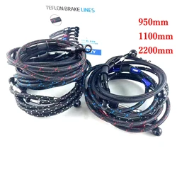 Motorcycle Scooter Dirt Bike Braided Steel Hydraulic Reinforce Brake line Clutch Hose Pipe 95/110/220cm Universal Fit Racing MX