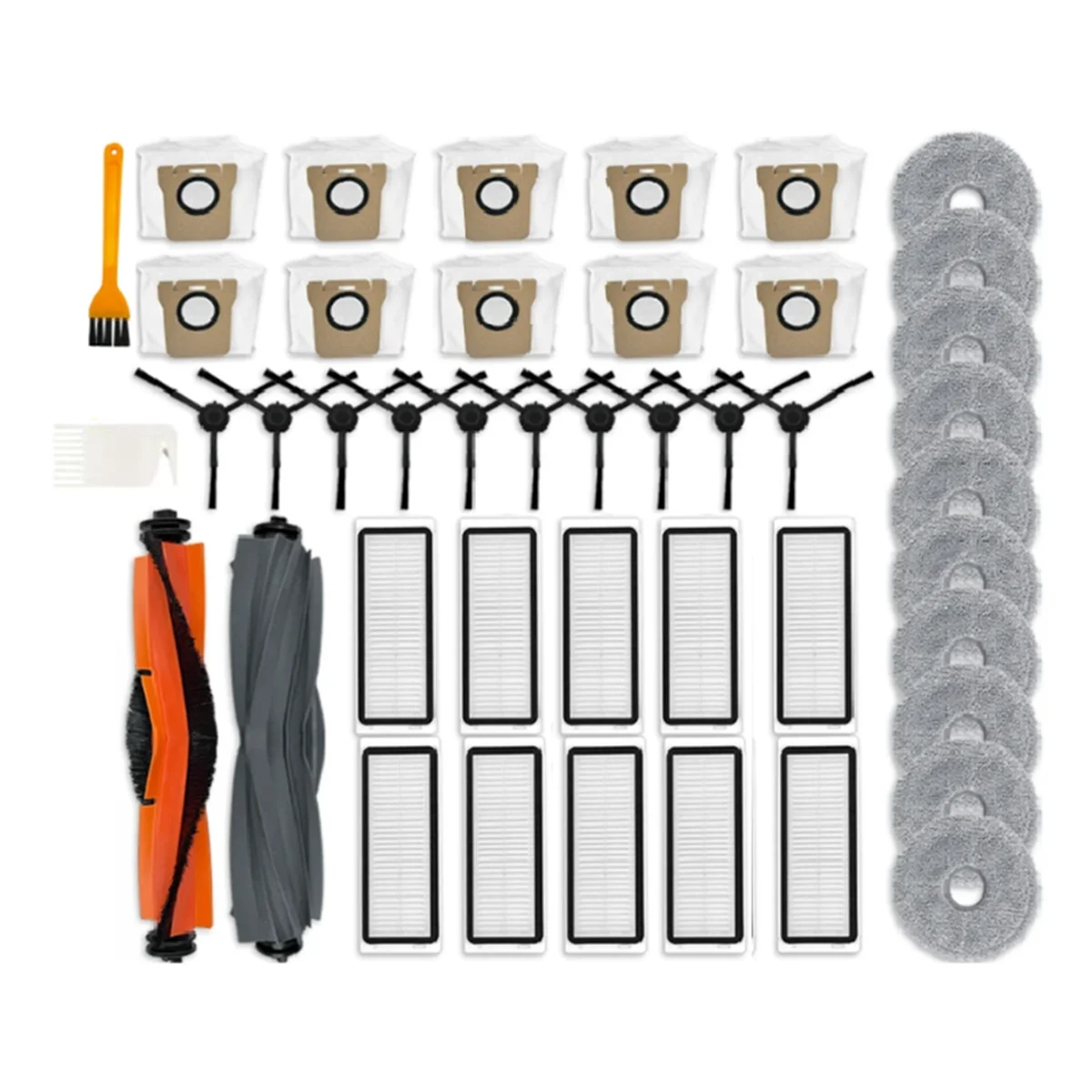 Kit de accesorios para Robot aspirador Dreame L20 Ultra / L30 Ultra / X20 Pro, cepillo lateral principal, filtro HEPA, almohadilla para mopa, bolsa para polvo