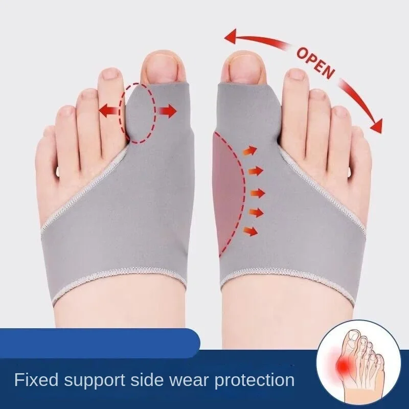 1Pair Toe Separator Bunion Corrector Orthotics Foot Bone Thumb Adjuster Orthopedic Pedicure Sock Straightener Tool