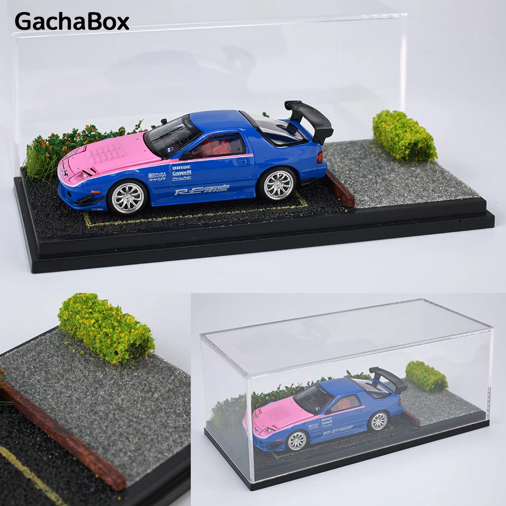 

Ящик для хранения моделей автомобиля GachaBox 1:64, готовый продукт, координация сцены для Hotwheels, спичечный ящик, организация коллекционирования